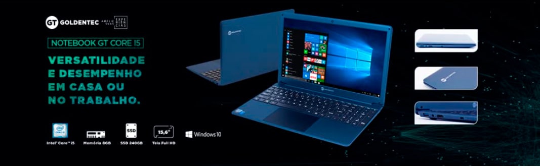 Notebook GT Blue Intel Core i5 8GB SSD 240GB 15.6 Full HD - Ibyte