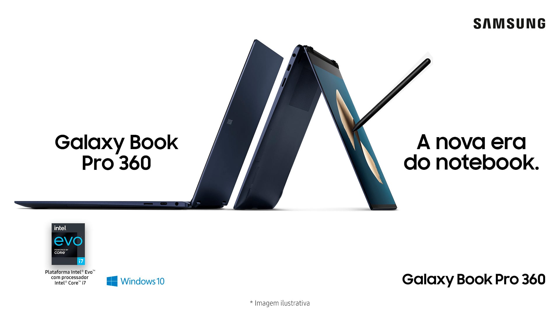 Notebook Samsung Galaxy Book Pro 360 Intel Core i7 16GB 512GB SSD