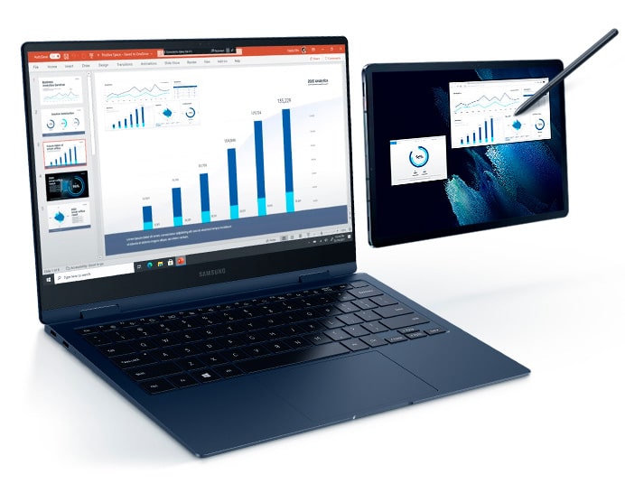 Notebook Samsung Galaxy Book Pro 360 Intel Core i7 16GB 512GB SSD 13” Full  HD Windows 10, Mystic Navy - NP930QDB-KS1BR - Ibyte Atacado