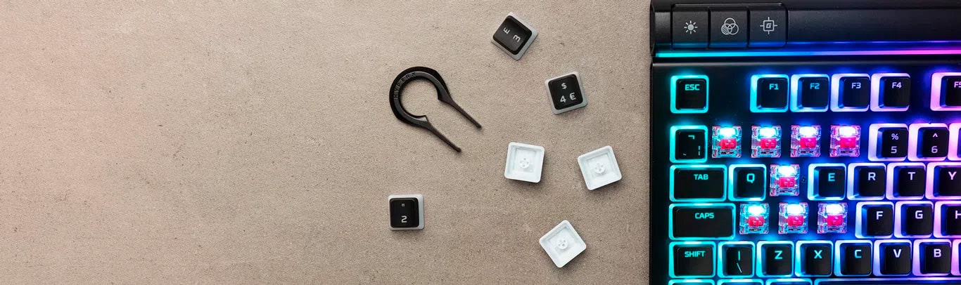 Conjunto de capas de teclas completo HyperX Pudding -HKCPXA-BK-BR