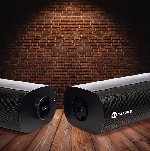 Soundbar 5.1 Canais 280W RMS com Subwoofer sem fio, Bluetooth, Entrada HDMI e Óptica Goldentec