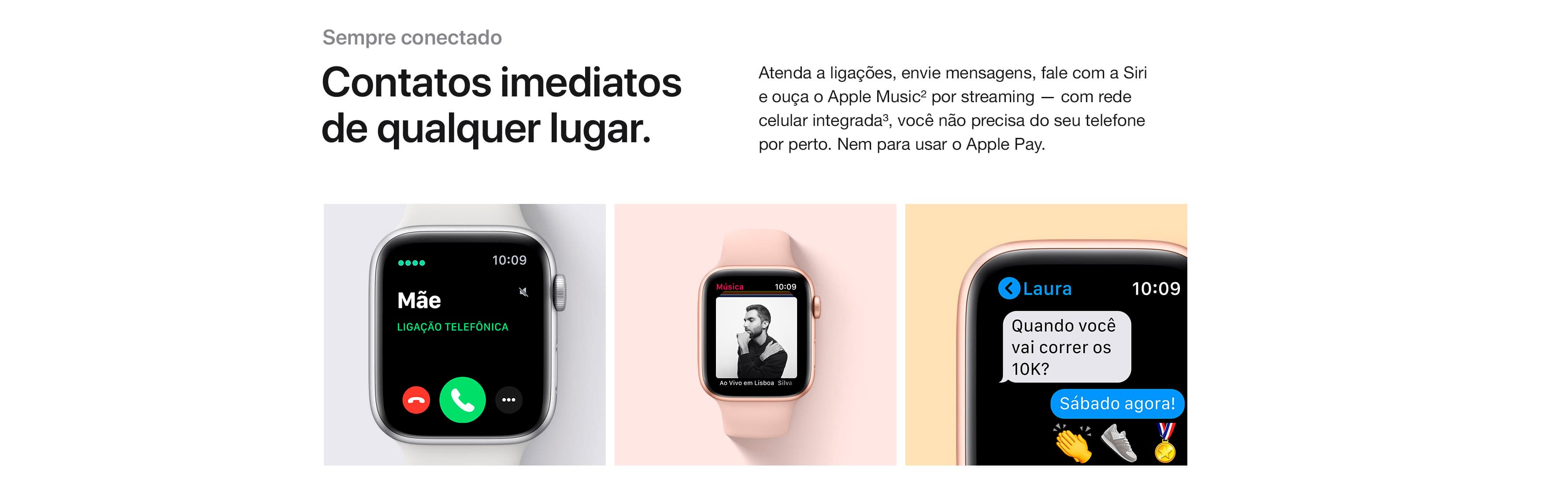 APPLE WATCH SE 44mm GPS - CAIXA CINZA ESPACIAL E PULSEIRA ESPORTIVA PRETA