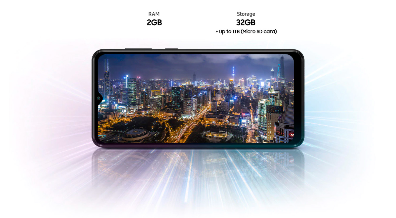 Smartphone Samsung Galaxy A02 32GB 2GB RAM Tela Infinita de 6.5 Câmera Dupla Traseira 13MP + 2MP Frontal de 5MP Bateria de 5000mAh Vermelho