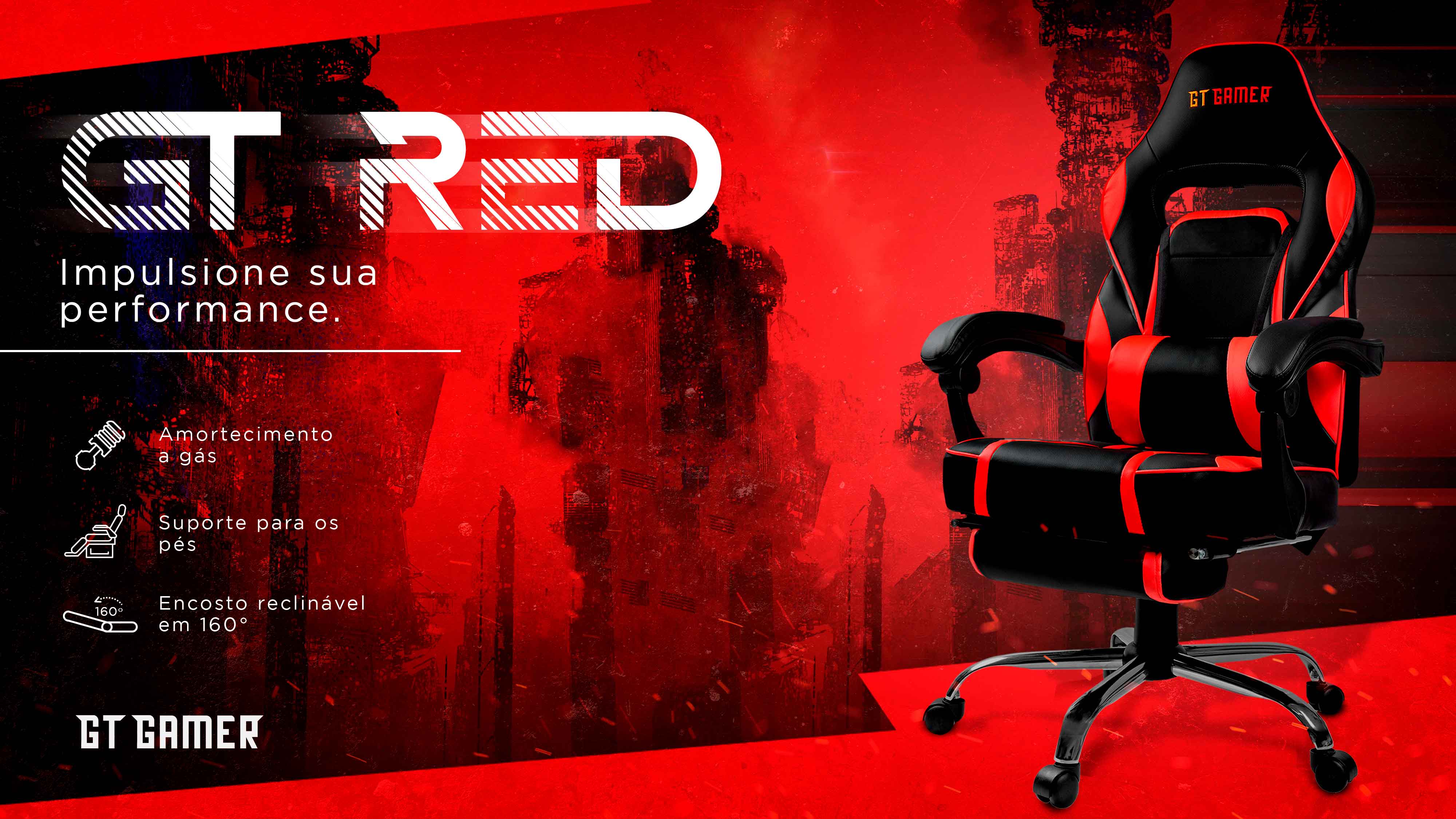 Cadeira Gamer GT Red Goldentec