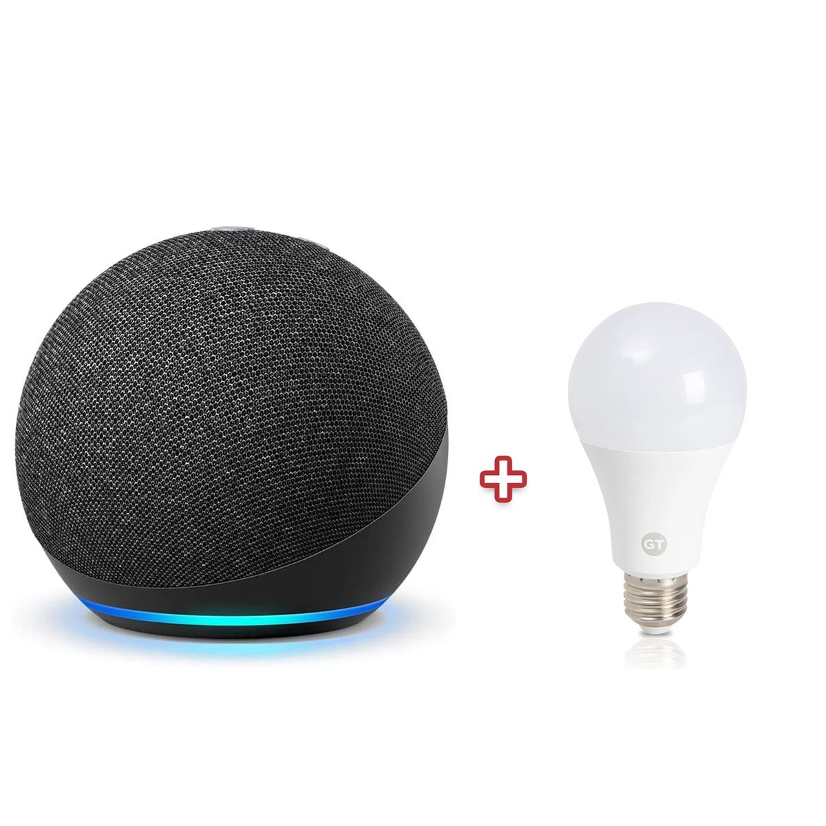 Kit  Echo Dot 4ª Geração+ Lâmpada LED Inteligente WiFi - Ibyte