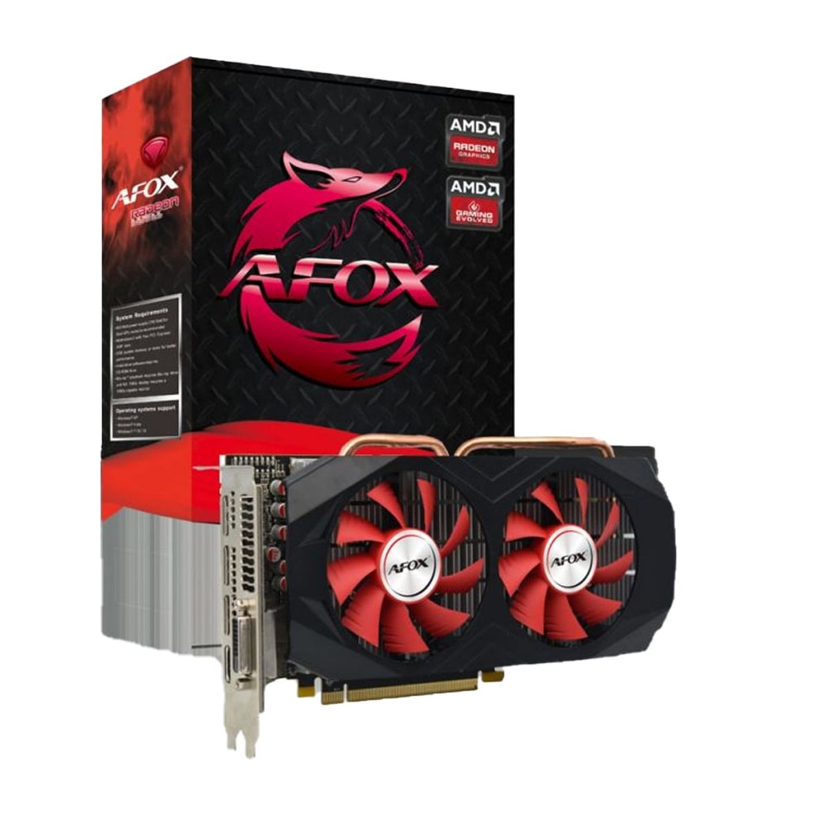 Placa de Vídeo Afox AMD Radeon RX580, 8GB GDDR5, 256 Bits - AFRX580-8192D5H3-V2