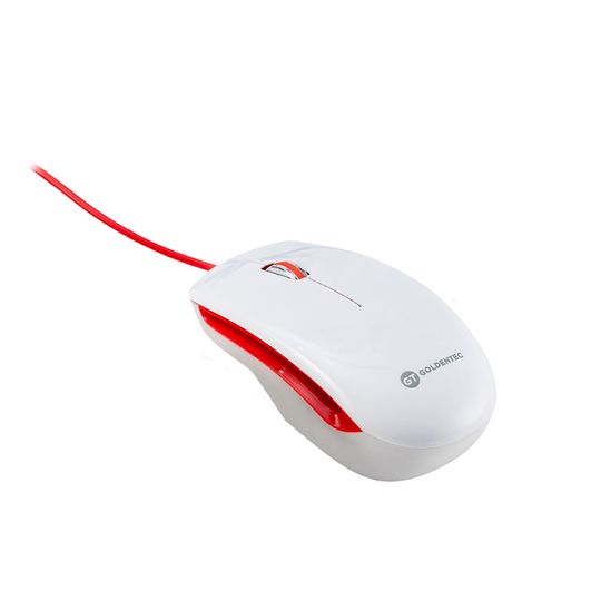 Mouse com Fio USB Colors - Vermelho | Goldentec