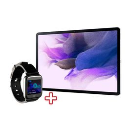 Kit-com-Tablet-Samsung-Galaxy-S7-FE-4G-128GB-Android-11-Tela-de-124--Prata---SM-T735NZSQZTO---Smartwatch-Goldentec-Preto
