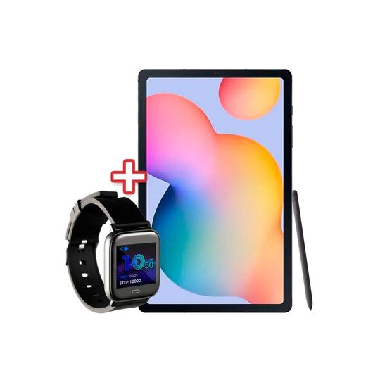 kit-tablet-samsung-galaxy-tab-s6-lite-p615-64gb-tela-10-4-4g-wi-fi-android-10-caneta-s-pen-camera-traseira-8mp-cinza-smartwatch-goldentec-preto