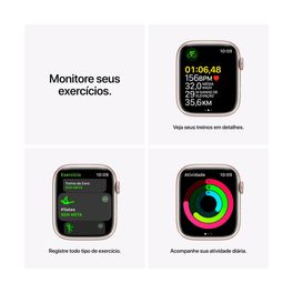Apple Watch Series 7 GPS 45mm Alumínio Estelar MKN63BE/A - Ibyte