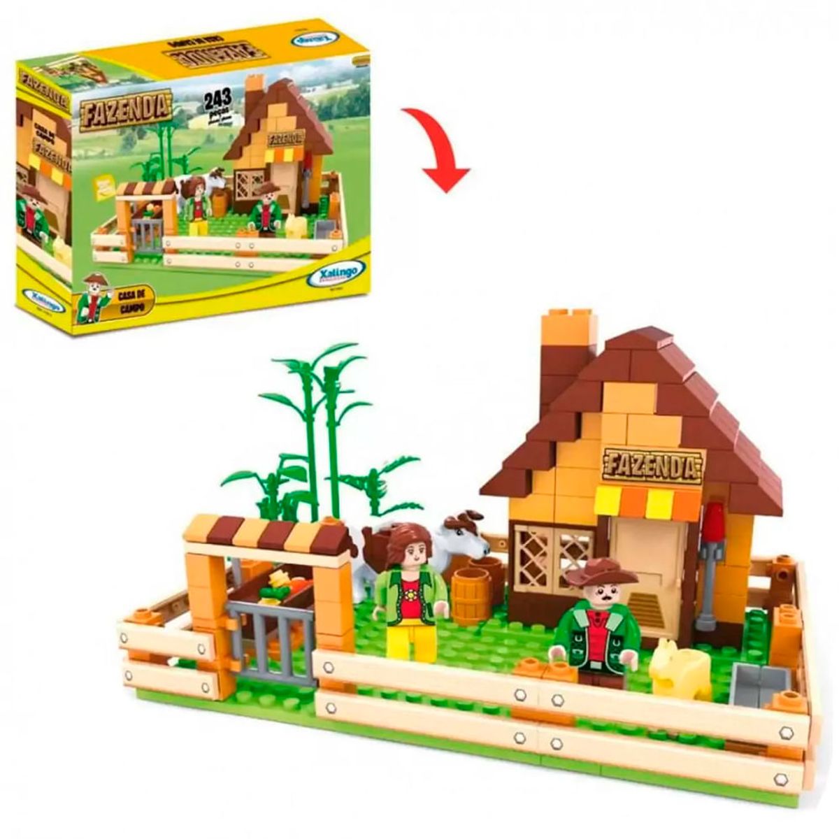 Brinquedo Infantil Blocos De Montar 180 Lego Grande + Bolsa