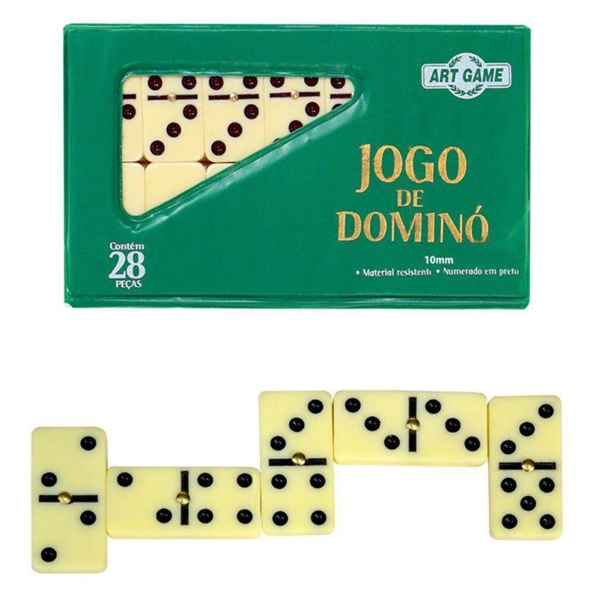 Jogo Dominó Kit Com Caixa + 28 Peças Personalizado