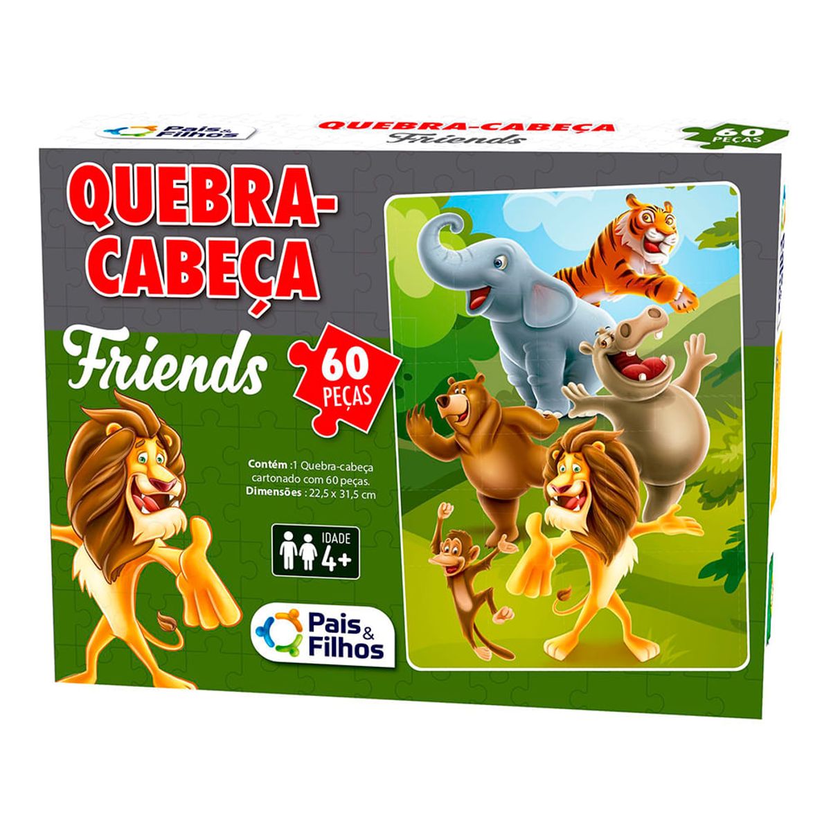 Quebra cabeça friends 60 peças Pais e Filhos - Ibyte