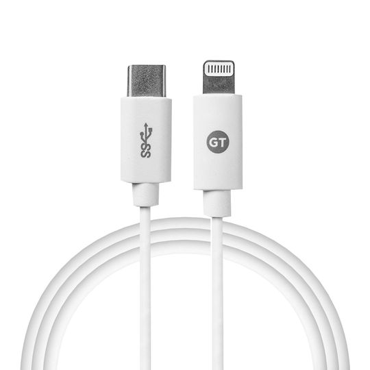 Cabo Lightning MFi para USB-C 1m - Branco | Goldentec