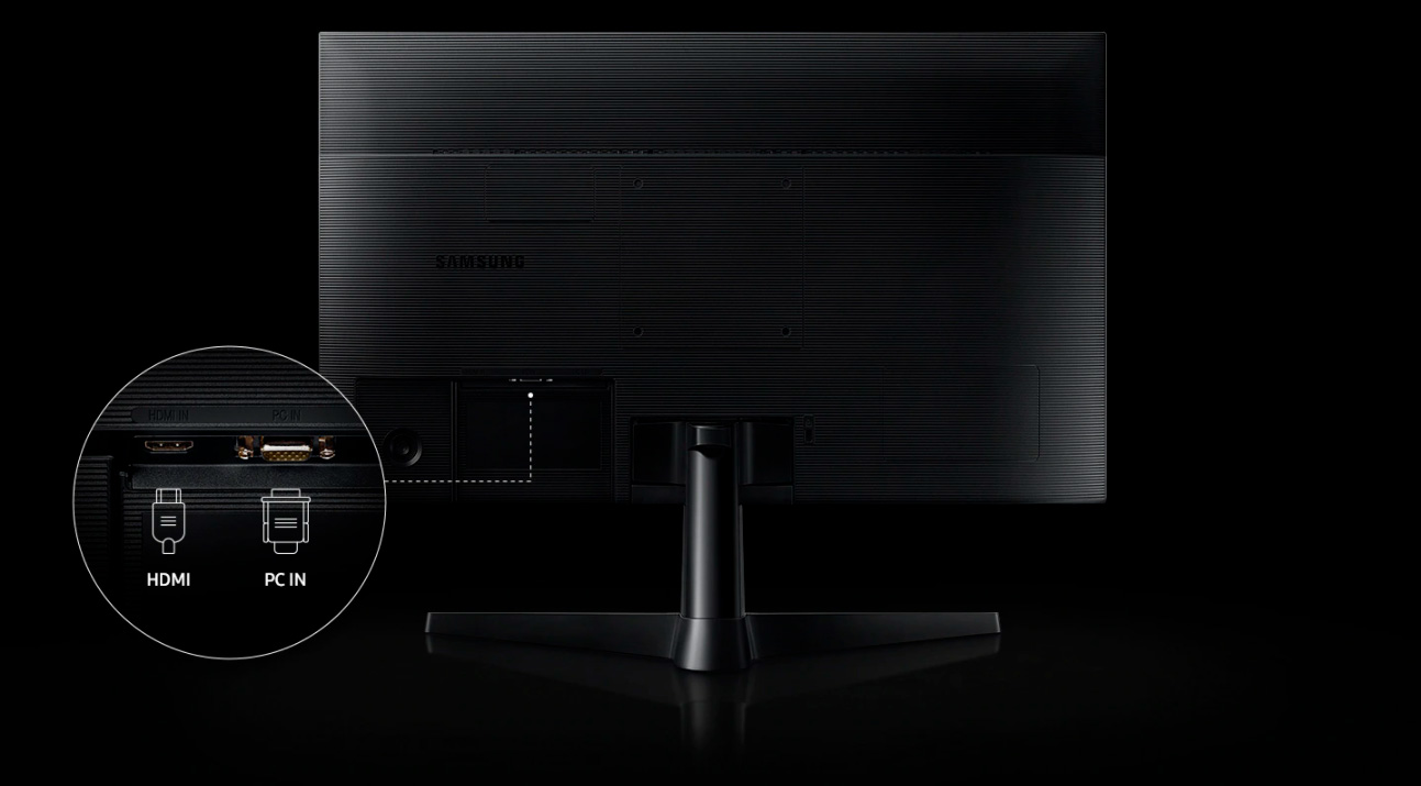Monitor Gamer Samsung 24” FHD, 75Hz, HDMI, VGA, Freesync, Preto, Série T350