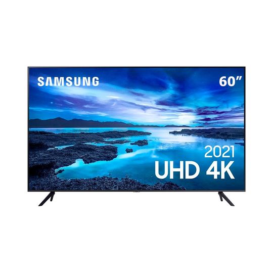 Smart-TV-60--UHD-4K-Samsung-60AU7700-Processador-Crystal-4K-Tela-sem-limites-Visual-Livre-de-Cabos-Alexa-built-in-Controle-Unico