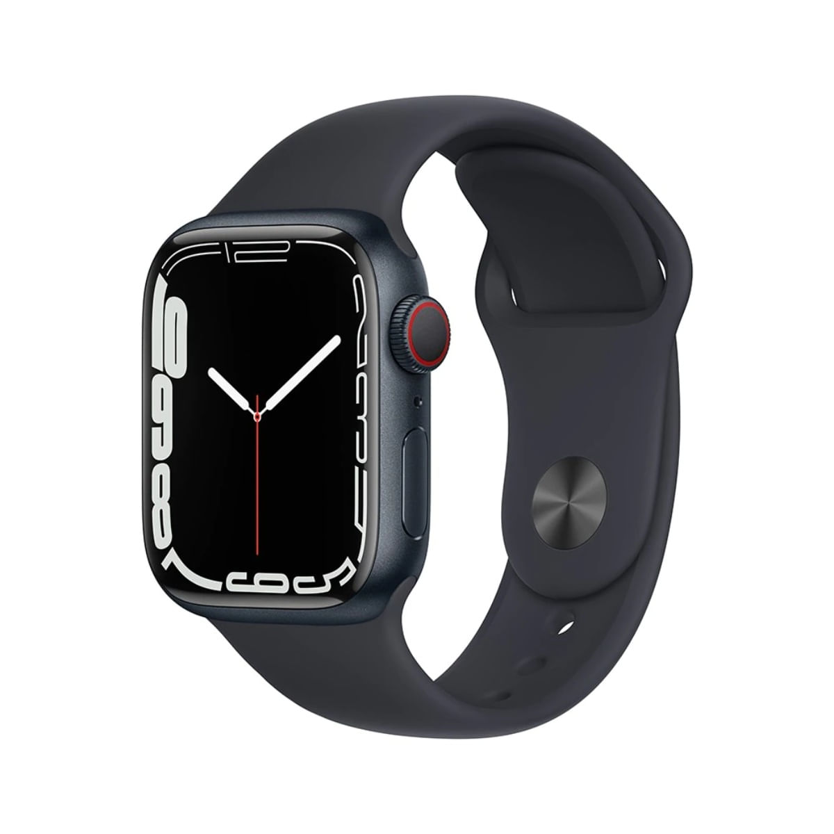 Apple Watch Series 7 GPS Celular Caixa de Alumínio 41mm Pulseira Esportiva Meia-noite