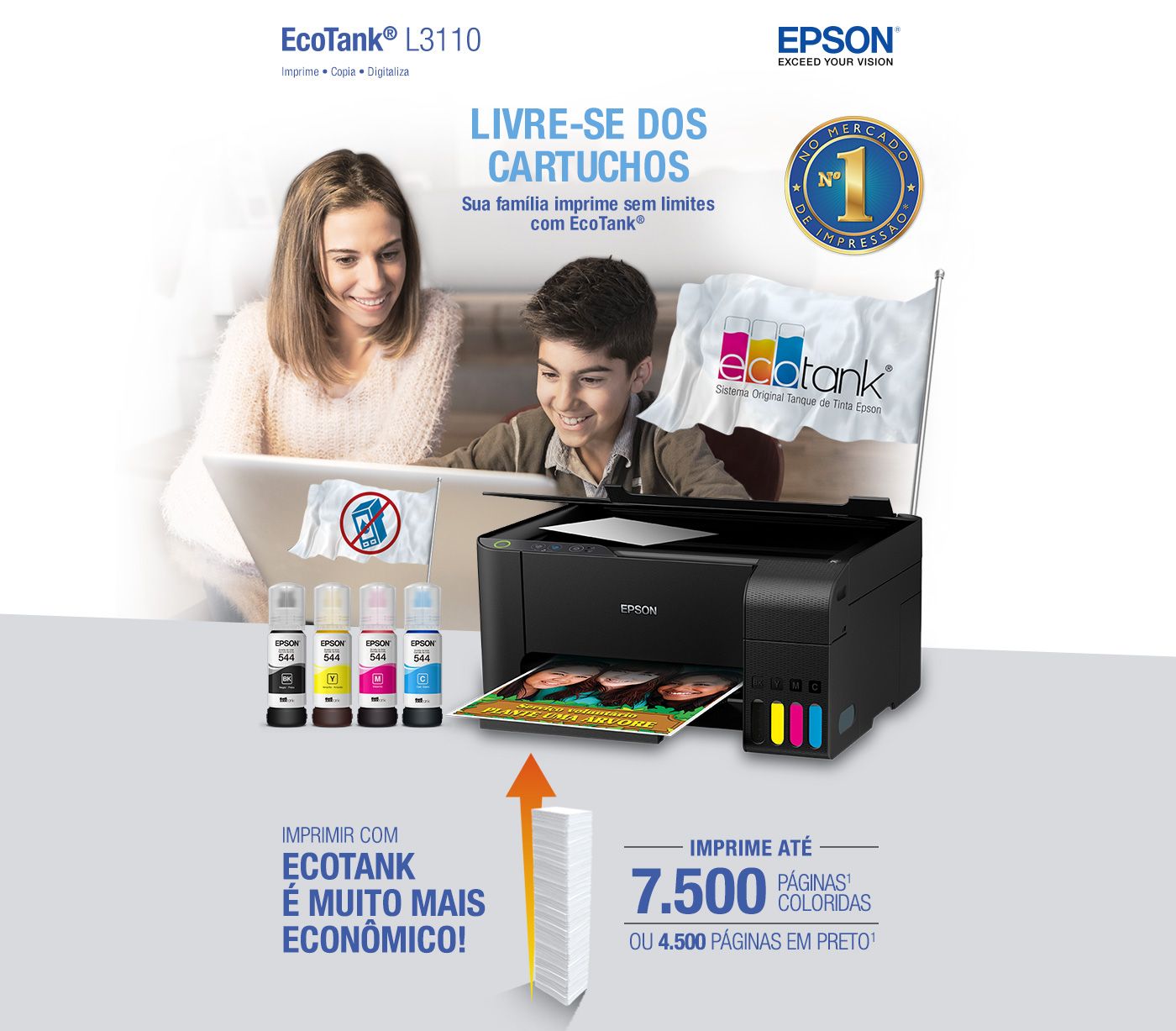 Impressora Epson EcoTank L3110 Multifuncional