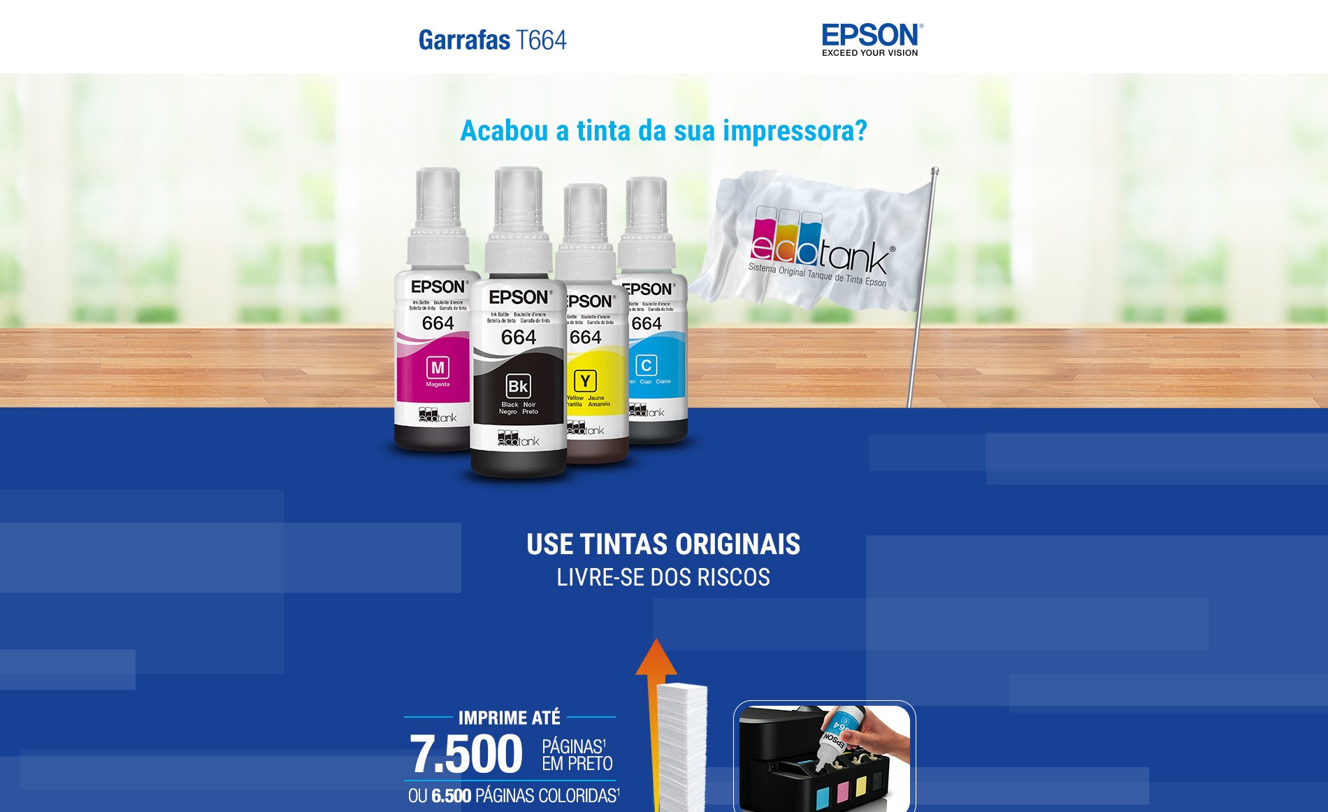 Refil Tinta Epson T664320 Magenta (L110/L200/L210/L355)