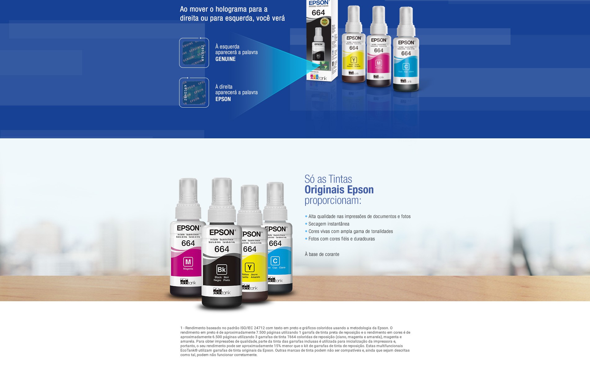 Refil de Tinta Amarelo - Epson T664420
