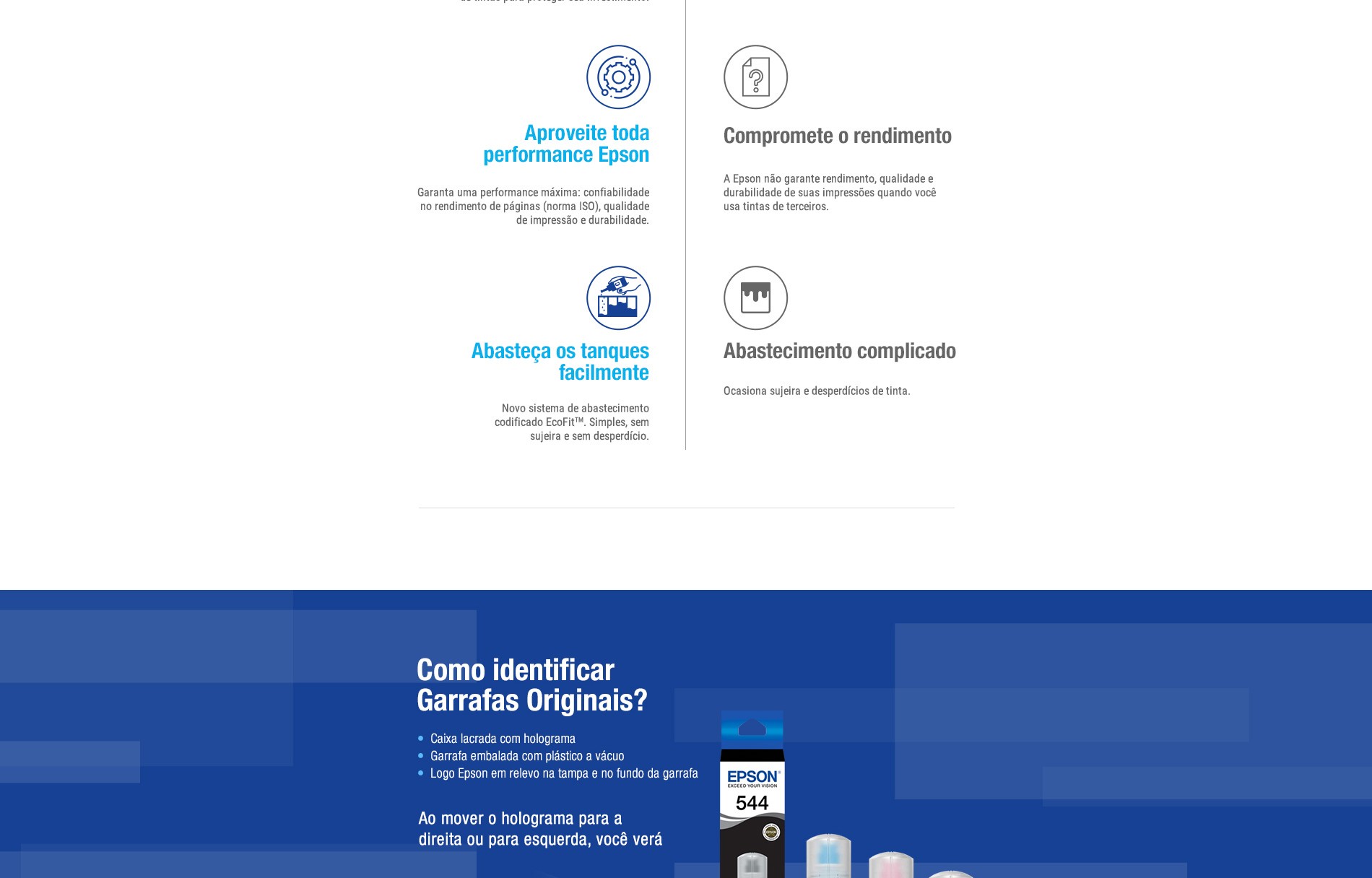 Refil Tinta Epson T544120-AL Preto