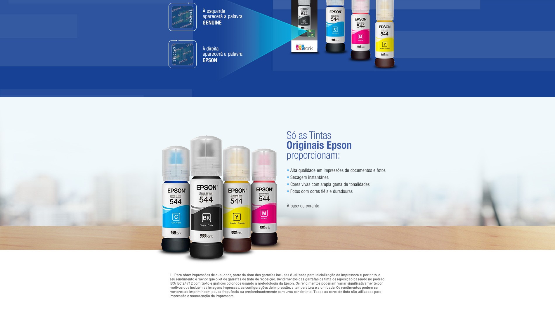 Refil Tinta Epson T544120-AL Preto