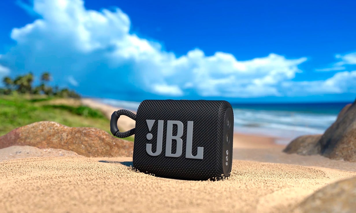 Caixa de Som Portátil JBL GO 3 Bluetooth 5.1 À Prova D'água e Poeira IP67 Preto