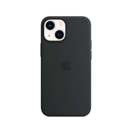 Capa com MagSafe iPhone 13 Mini Apple Silicone Meia noite - Ibyte