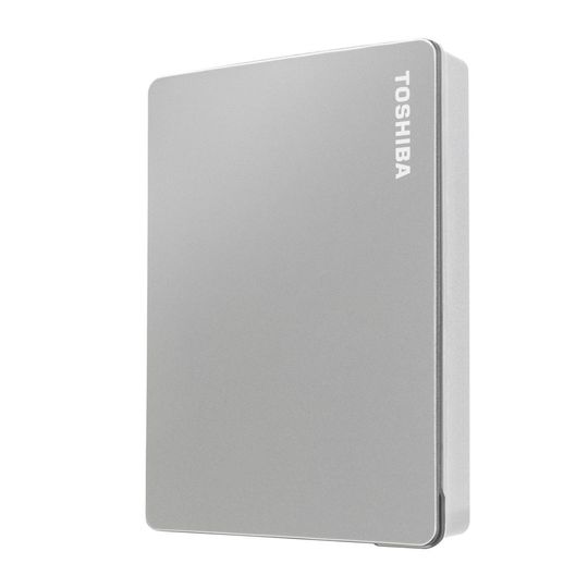 HD Externo Portátil Toshiba 2TB Canvio Flex USB 3.0 Prata - HDTX120XSCAA