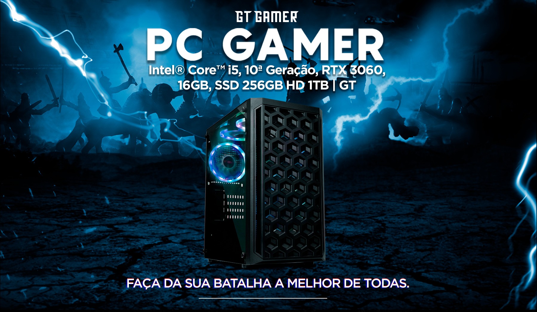 PC Gamer Core i5 16GB RTX 3060 SSD 240GB GT Gamer