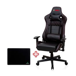 Kit-Cadeira-Gamer-Reclinavel-GT-Black---Mousepad-Gamer-Invictus-Medio-|-GT-Gamer