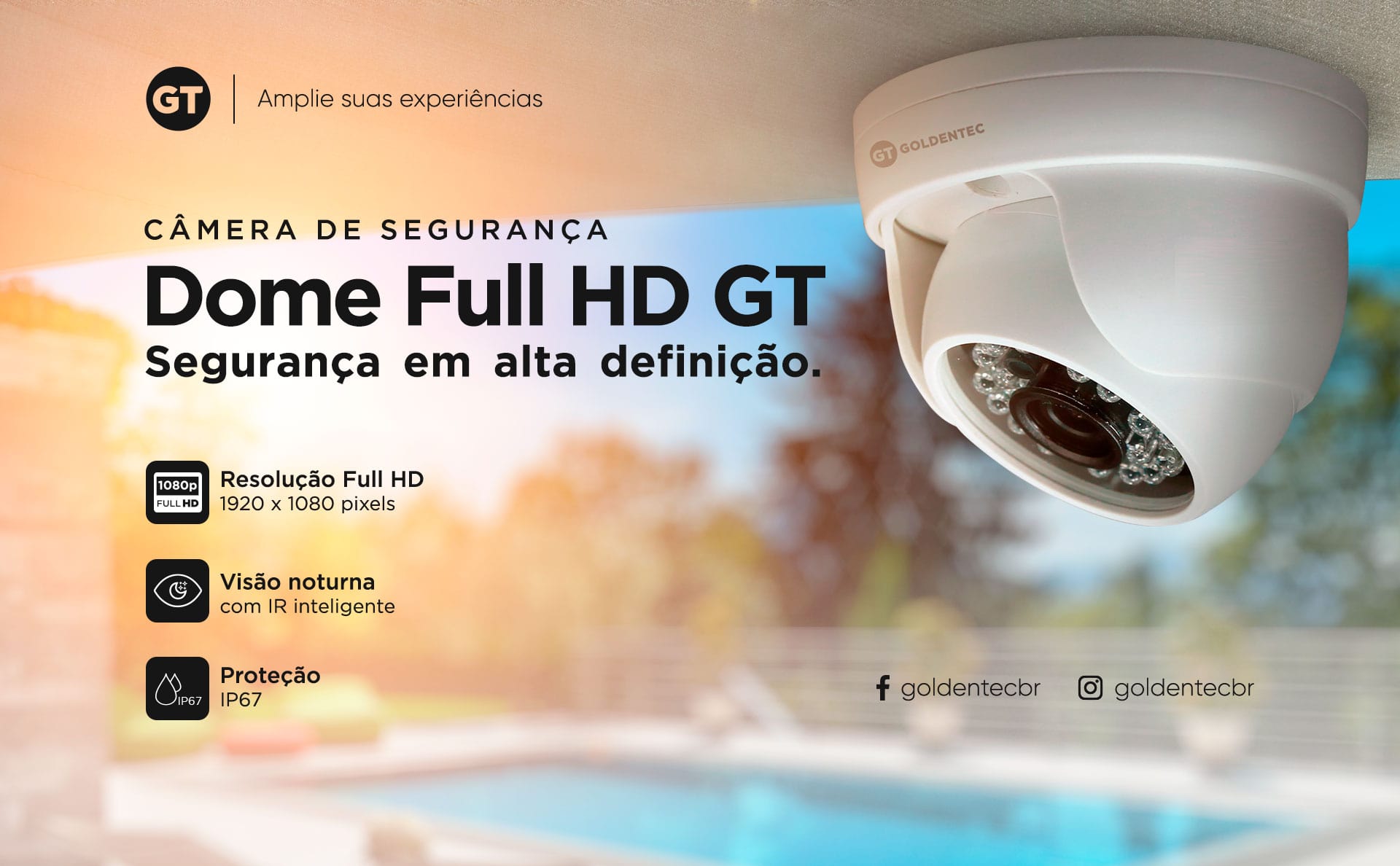 Câmera de Segurança Dome Full HD 2MP | GT