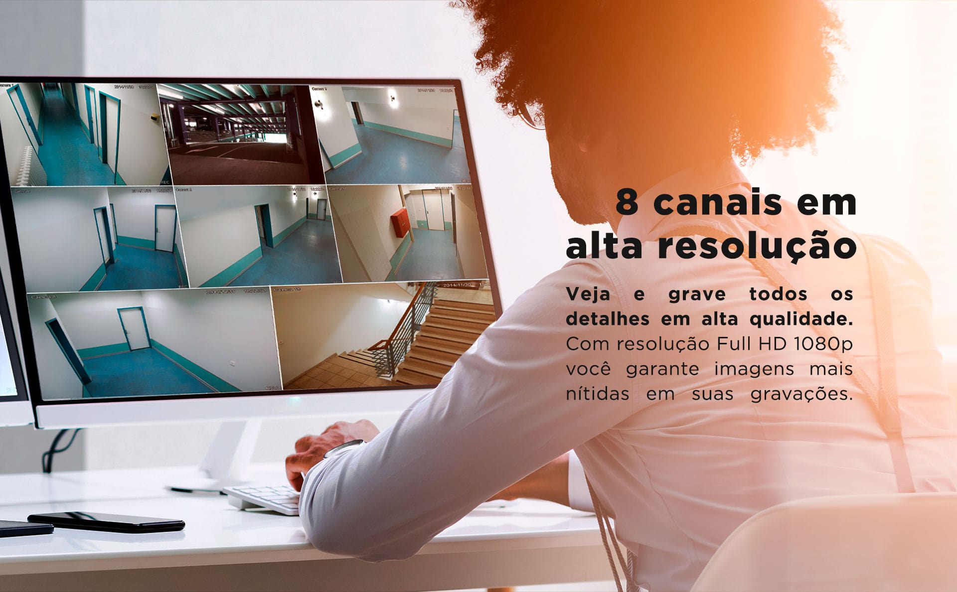 DVR 8 Canais Full HD até 14TB com Monitoramento Remoto iOS e Android | GT