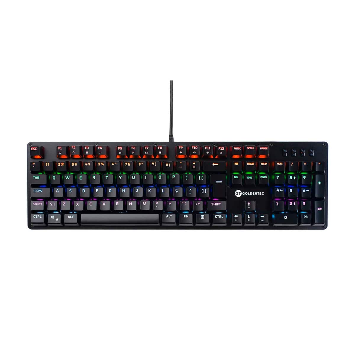 Teclado Gamer Mecânico com LED RGB, Anti Ghosting e Blue Switch | GT Gamer