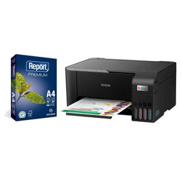 Kit-Impressora-Multifuncional-Epson-Ecotank-L3250-Colorida-Wi-Fi---Resma-de-Papel-A4-Suzano-Report-Premium