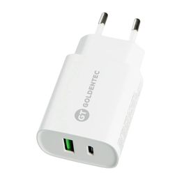 Kit-Carregador-de-Parede-Fast-Charge-USB-C-18W---USB-3.0---Cabo-Lightning-MFi-para-USB-C---Apoio-para-Smartphone-Grip