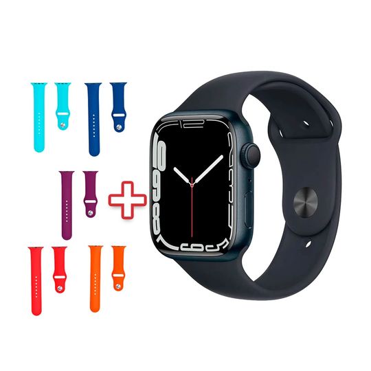 Kit-Apple-Watch-Series-7-GPS-45mm---Kit-com-5-Pulseiras-para-Apple-Watch-GT