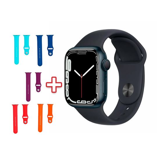 Kit-Apple-Watch-Series-7-GPS---Cellular-45mm-Meia-noite---Pulseiras-GT