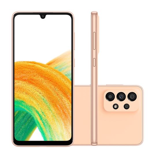 Smartphone-Samsung-Galaxy-A33-5G-128GB-6GB-de-RAM-Tela-de-64--Camera-Quadrupla-Traseira-48MP-8MP-5MP-2MP-Frontal-de-13MP-Bateria-5000mAh-Rose