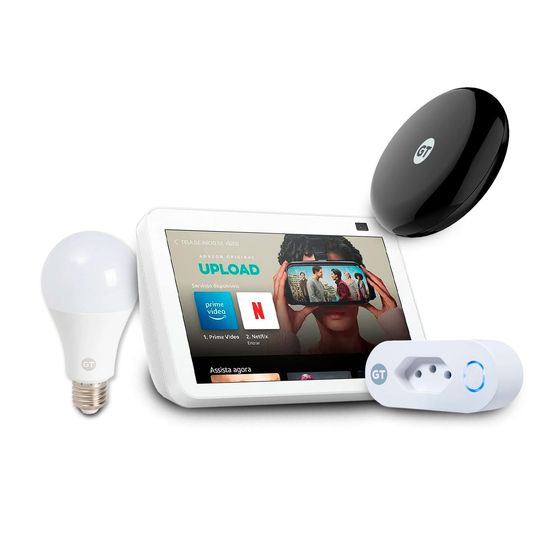 Kit-Amazon-Echo-Show-8---Lampada-Inteligente---Tomada-Inteligente-16A---Controle-Universal