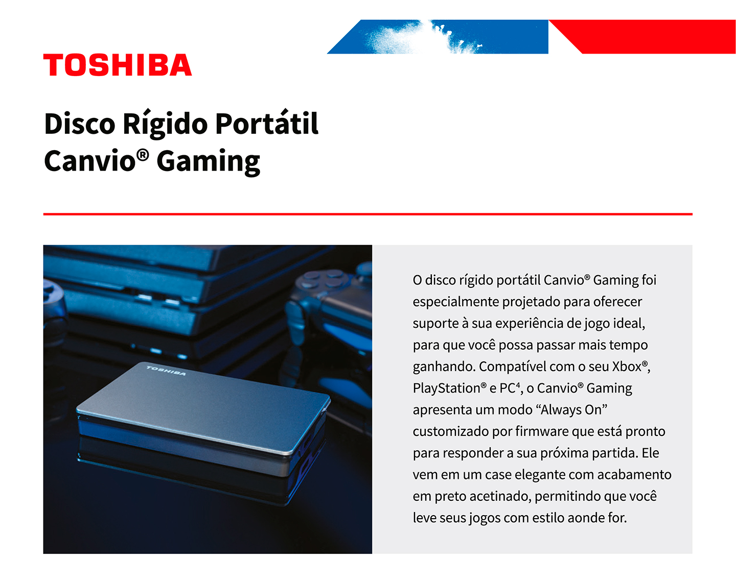 HD Portátil Toshiba Canvio Gamming