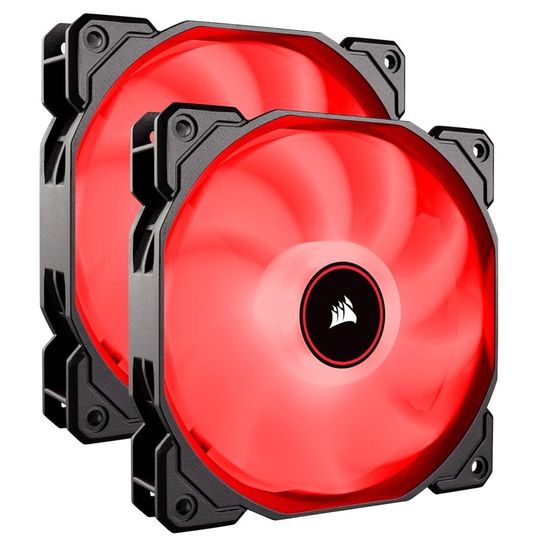 Kit com 2 Cooler FAN Corsair AF140 - 140mm, Vermelho - CO-9050089-WW