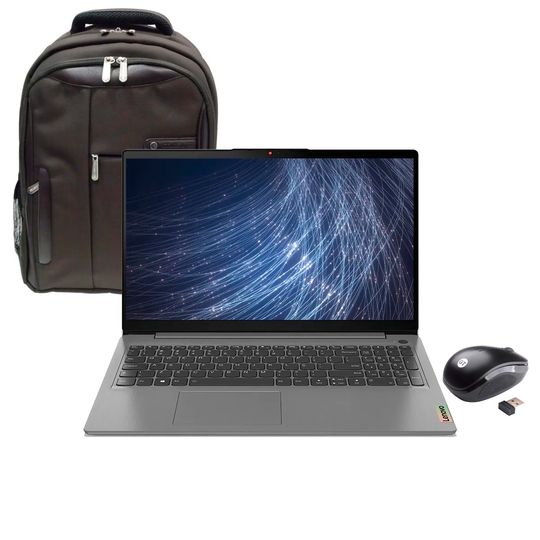 Kit-Notebook-Lenovo-Ideapad-3i-Ryzen-5---Mouse-Recarregavel-S-Fio-GT---Mochila-para-Notebook-15.6--GT-Marrom