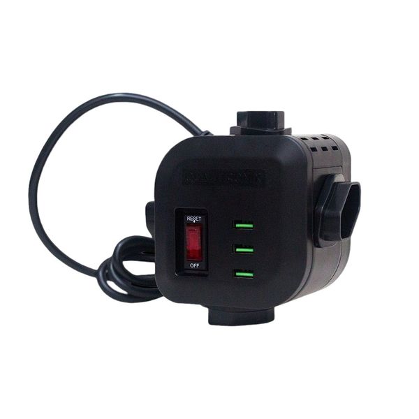 Filtro de linha 4 Tomadas com Proteção de Circuit Breaker + 3 conectores USB de 3 amperes - QCFL4-CPUSB