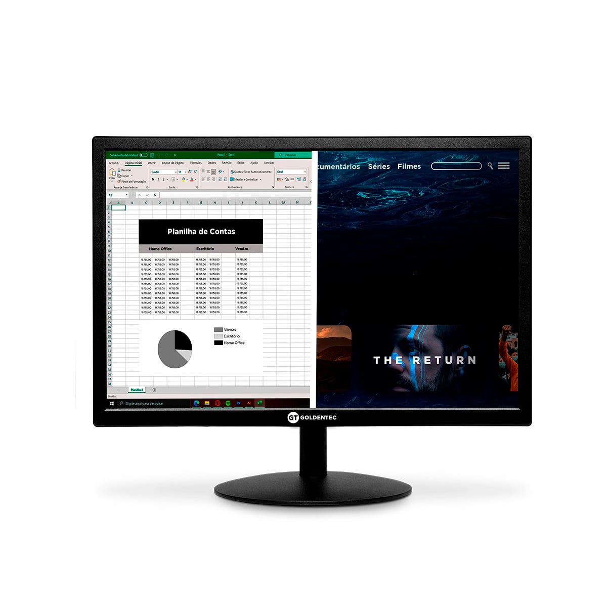 Monitor LED 19 Widescreen com HDMI | Goldentec