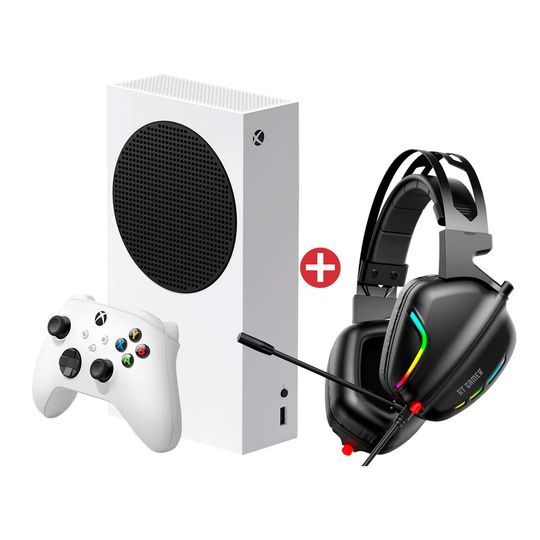 Kit-Xbox-Series-S-500GB-Branco---Headset-Gamer-GT-Wizard-com-LED-RGB