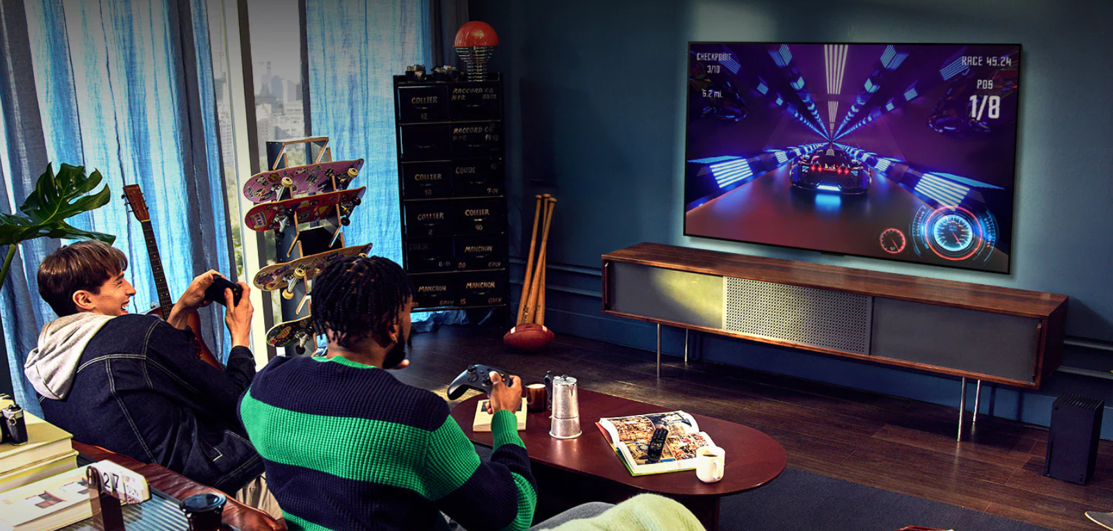Smart TV lG 77 4K, OLED77C2PSA FreeSync, Inteligência Artificial, Alexa