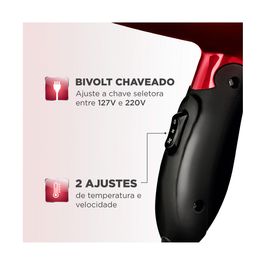Secador-de-Cabelos-Mondial-Maxis-Travel-SC-10-Preto-Vermelho-1200W---Bivolt