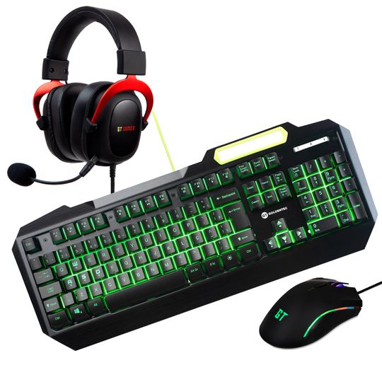 Kit-Gamer-com-Teclado-Gamer-Legend-Aluminio---Headset-Gamer-GT-Warrior---Mouse-4000-DPI-Strike-LED-RGB