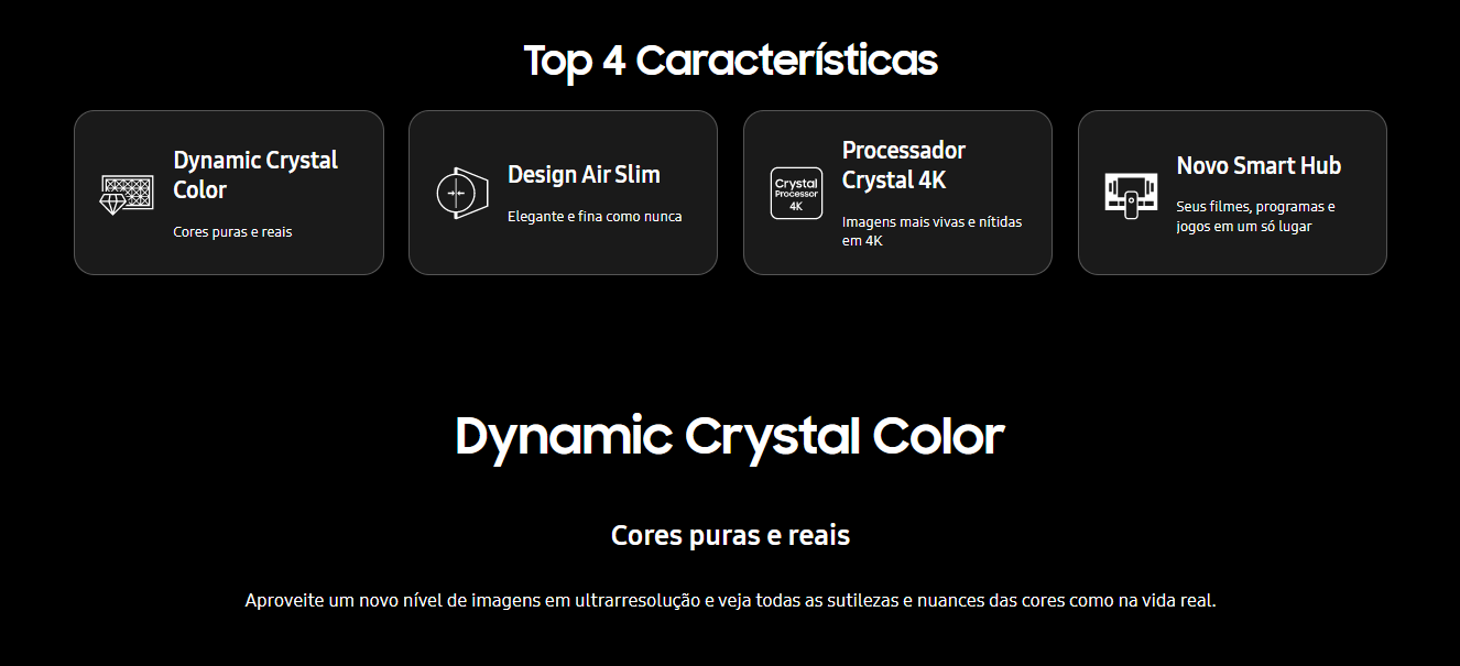 Smart TV Samsung 85 Crystal UHD 4K, Painel Dynamic, Design slim, Alexa built in - UN85BU8000GXZD